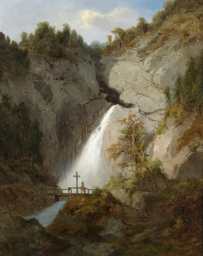 La cascata presso la Donna Morta tra Mürzsteg e Frein da Joseph Brunner